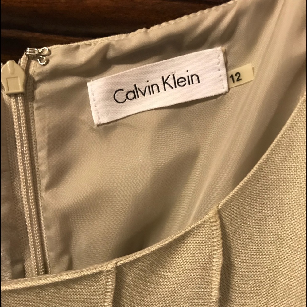 Calvin Klein Linen Swing Mini Dress - Picture 3 of 3